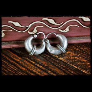 VTG Indian Tribal Hoops Earrings Unisex jewelry